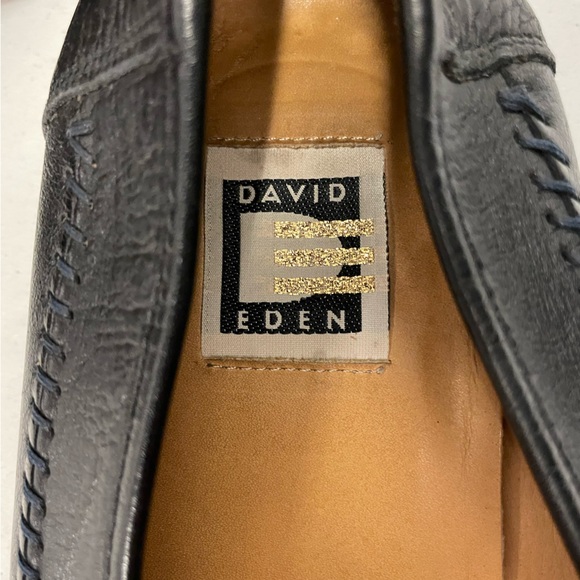 DAVID EDEN Hand Made Crocodile & Nappa Leather Tassel Loafer in Black Size 11